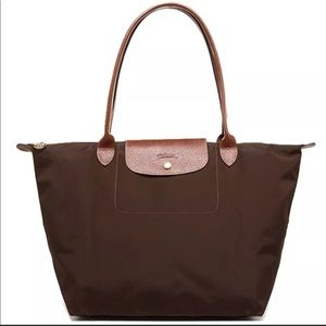 Authentic Longchamp Le Pliage Large Tote Chocolate